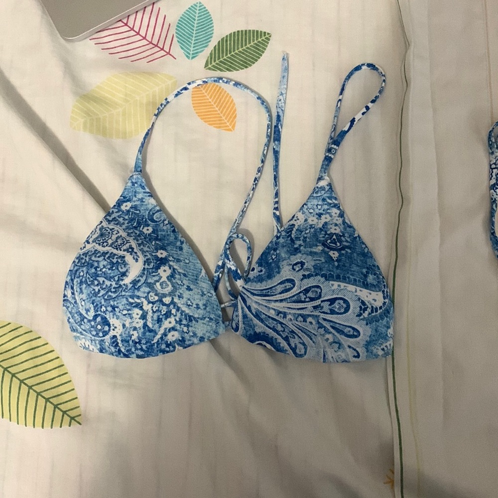 Blue String Bikini Top - Gem